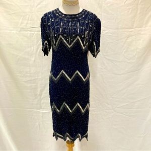 Vintage beaded 90s dress size PL